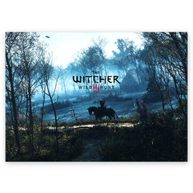 Поздравительная открытка с принтом THE WITCHER в городе Новоалтайск, 100% бумага | плотность бумаги 280 г/м2, матовая, на обратной стороне линовка и место для марки
 | Тематика изображения на принте: cd projekt red | ciri | game | geralt | geralt of rivia | gwynbleidd | the witcher | the witcher 3: wild hunt | ведьмак | ведьмак 3: дикая охота | геральт | геральт из ривии | цири | цирилла