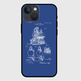 Чехол для iPhone 13 mini с принтом Locomotives в городе Новоалтайск,  |  | patent | дорога | жд | железная | идея | история | локомотив | паровоз | патент | поезд | поезда | путешествие | путь | разработка | чертеж | чертежи
