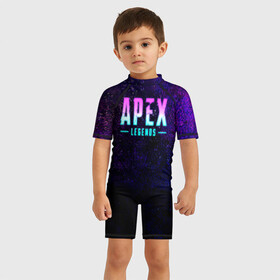 Детский купальный костюм 3D с принтом Apex Legends. Neon logo в городе Новоалтайск, Полиэстер 85%, Спандекс 15% | застежка на молнии на спине | apex | apex legends | bangalor | bloodhound | caustic | crypto | gibraltar | legends | lifeline | logo | mirage | neon | pathfinder | titanfall | watson | wraith | апекс | неон