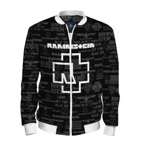 Мужской бомбер 3D с принтом RAMMSTEIN в городе Новоалтайск, 100% полиэстер | застегивается на молнию, по бокам два кармана без застежек, по низу бомбера и на воротнике - эластичная резинка | Тематика изображения на принте: metallica | rammstein | rock | металл | музыка | раммштайн | рок