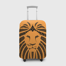 Чехол для чемодана 3D с принтом Лев в городе Новоалтайск, 86% полиэфир, 14% спандекс | двустороннее нанесение принта, прорези для ручек и колес | 