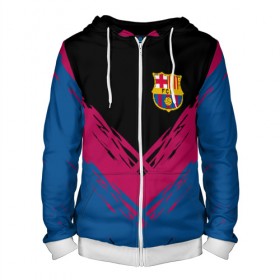 Мужская толстовка 3D на молнии с принтом FC BARCA в городе Новоалтайск, 100% полиэстер | длина до линии бедра, манжеты и пояс оформлены мягкой тканевой резинкой, двухслойный капюшон со шнурком для регулировки, спереди молния, по бокам два кармана | barcelona | fc barca | барка | барселона