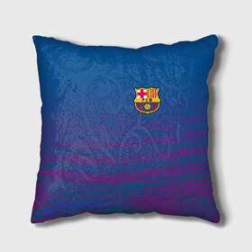 Подушка 3D с принтом FC BARCA в городе Новоалтайск, наволочка – 100% полиэстер, наполнитель – холлофайбер (легкий наполнитель, не вызывает аллергию). | состоит из подушки и наволочки. Наволочка на молнии, легко снимается для стирки | Тематика изображения на принте: barcelona | fc barca | барка | барселона