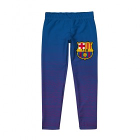 Детские леггинсы 3D с принтом FC BARCA в городе Новоалтайск, полиэстер 85%, спандекс 15% | эластичный пояс, зауженный крой | barcelona | fc barca | барка | барселона