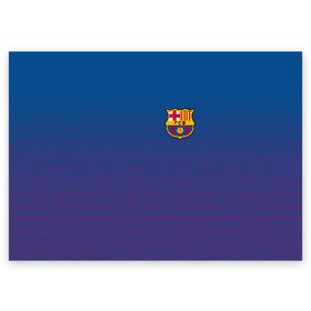 Поздравительная открытка с принтом FC BARCA в городе Новоалтайск, 100% бумага | плотность бумаги 280 г/м2, матовая, на обратной стороне линовка и место для марки
 | Тематика изображения на принте: barcelona | fc barca | барка | барселона