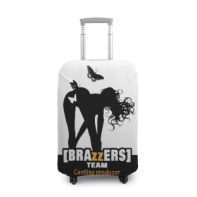 Чехол для чемодана 3D с принтом Casting-producer Brazzers team в городе Новоалтайск, 86% полиэфир, 14% спандекс | двустороннее нанесение принта, прорези для ручек и колес | adults | brazzers | butterflies | casting | girl | inscription | logo | movies | producer | silhouette | studio | team | бабочки | братья | девушка | кастинг | логотип | надпись | продюсер | силуэт | студия | фильмы