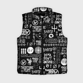 Женский жилет утепленный 3D с принтом TWENTY ONE PILOTS в городе Новоалтайск,  |  | 21 pilots | 21p | bandito | blurryface | chlorine | joshua | ned | top | trench | twenty one pilots | tyler | бандито | нэд | тренч