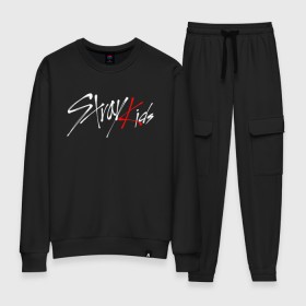 Женский костюм хлопок STRAY KIDS FELIX: в городе Новоалтайск, 100% хлопок | на свитшоте круглая горловина, мягкая резинка по низу. Брюки заужены к низу, на них два вида карманов: два