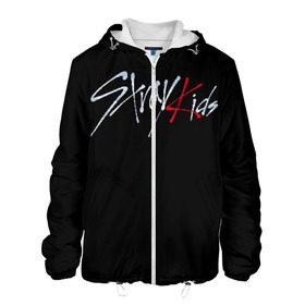 Мужская куртка 3D с принтом Stray Kids в городе Новоалтайск, ткань верха — 100% полиэстер, подклад — флис | прямой крой, подол и капюшон оформлены резинкой с фиксаторами, два кармана без застежек по бокам, один большой потайной карман на груди. Карман на груди застегивается на липучку | Тематика изображения на принте: bang chan | changbin | han | hyunjin | k pop | korean pop | lee felix | lee know | seungmin | stray kids | бэнг чан | ли ноу | ли феликс | стрей кидс | хан | хёнджин | чангбин