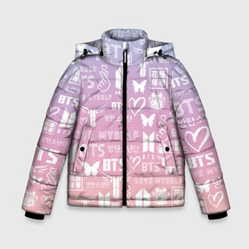 Зимняя куртка для мальчиков 3D с принтом BTS LOGOBOMBING в городе Новоалтайск, ткань верха — 100% полиэстер; подклад — 100% полиэстер, утеплитель — 100% полиэстер | длина ниже бедра, удлиненная спинка, воротник стойка и отстегивающийся капюшон. Есть боковые карманы с листочкой на кнопках, утяжки по низу изделия и внутренний карман на молнии. 

Предусмотрены светоотражающий принт на спинке, радужный светоотражающий элемент на пуллере молнии и на резинке для утяжки | Тематика изображения на принте: bts | bts boy | bts love | k pop | love yourself | айдол | битиэс. | бтс | ким тэ хен | фанфик бтс | чон чонгук