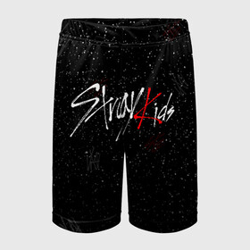 Детские спортивные шорты 3D с принтом STRAY KIDS в городе Новоалтайск,  100% полиэстер
 | пояс оформлен широкой мягкой резинкой, ткань тянется
 | skz | stray kids | бан чан | ли ноу | скз | стрей кидс | сынмин | уджин | феликс | хан | хёджин | чанбин
