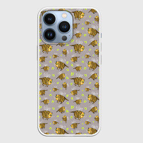Чехол для iPhone 13 Pro с принтом Мы все здесь летаем в городе Новоалтайск,  |  | Тематика изображения на принте: кот пчела | кот с крыльями | котопчела | коты летают | коты с крыльями | крылатый кот | полосатый кот | рыжий кот