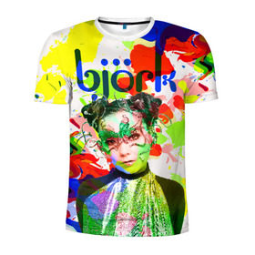 Мужская футболка 3D спортивная с принтом Bjork в городе Новоалтайск, 100% полиэстер с улучшенными характеристиками | приталенный силуэт, круглая горловина, широкие плечи, сужается к линии бедра | Тематика изображения на принте: art pop | avant garde | biork | bjork | electronica | experimental | авантгард | арт поп | бьёрк | бьйорк | бьорк | вокал | краски | радуга | цвета | электронтка