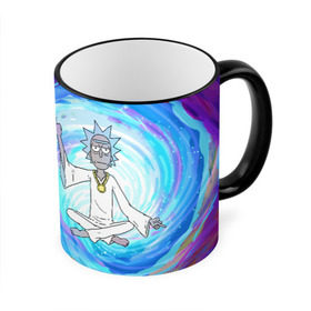 Кружка с принтом Rick in Nirvana в городе Новоалтайск, керамика | ёмкость 330 мл | c 137 | morty | morty smith | portal | rick | rick and morty | rick sanchez | sanchez | smith | морти | морти смит | портал | рик | рик и морти | рик санчез | санчез | смит