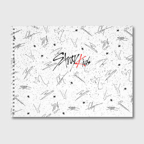 Альбом для рисования с принтом STRAY KIDS АВТОГРАФЫ в городе Новоалтайск, 100% бумага
 | матовая бумага, плотность 200 мг. | skz | stray kids | бан чан | ли ноу | скз | стрей кидс | сынмин | уджин | феликс | хан | хёджин | чанбин
