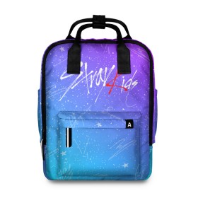Женский рюкзак 3D с принтом STRAY KIDS АВТОГРАФЫ в городе Новоалтайск, 100% полиэстер | лямки с регулируемой длиной, сверху ручки, чтобы рюкзак нести как сумку. Основное отделение закрывается на молнию, как и внешний карман. Внутри два дополнительных кармана, один из которых закрывается на молнию. По бокам два дополнительных кармашка, куда поместится маленькая бутылочка
 | Тематика изображения на принте: skz | stray kids | бан чан | ли ноу | скз | стрей кидс | сынмин | уджин | феликс | хан | хёджин | чанбин