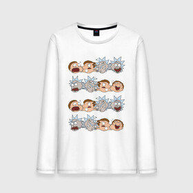 Мужской лонгслив хлопок с принтом Faces Rick and Morty в городе Новоалтайск, 100% хлопок |  | c 137 | morty | morty smith | portal | rick | rick and morty | rick sanchez | sanchez | smith | морти | морти смит | портал | рик | рик и морти | рик санчез | санчез | смит