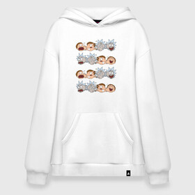 Худи SuperOversize хлопок с принтом Faces Rick and Morty в городе Новоалтайск, 70% хлопок, 30% полиэстер, мягкий начес внутри | карман-кенгуру, эластичная резинка на манжетах и по нижней кромке, двухслойный капюшон
 | c 137 | morty | morty smith | portal | rick | rick and morty | rick sanchez | sanchez | smith | морти | морти смит | портал | рик | рик и морти | рик санчез | санчез | смит