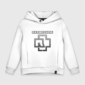 Детское худи Oversize хлопок с принтом RAMMSTEIN в городе Новоалтайск, френч-терри — 70% хлопок, 30% полиэстер. Мягкий теплый начес внутри —100% хлопок | боковые карманы, эластичные манжеты и нижняя кромка, капюшон на магнитной кнопке | lindemann | rammstein | рамштайн | тилль линдеманн
