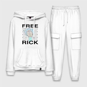 Мужской костюм хлопок с толстовкой с принтом Free Rick в городе Новоалтайск,  |  | c 137 | morty | morty smith | portal | rick | rick and morty | rick sanchez | sanchez | smith | морти | морти смит | портал | рик | рик и морти | рик санчез | санчез | смит
