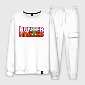 Мужской костюм хлопок с принтом Hunter x Hunter в городе Новоалтайск, 100% хлопок | на свитшоте круглая горловина, мягкая резинка по низу. Брюки заужены к низу, на них два вида карманов: два “обычных” по бокам и два объемных, с клапанами, расположенные ниже линии бедра. Брюки с мягкой трикотажной резинкой на поясе и по низу штанин. В поясе для дополнительного комфорта — широкие завязки | gone | hunter x hunter | hunterxhunter | killua | гон | хантер х хантер