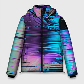 Мужская зимняя куртка 3D с принтом Abstract glitch art в городе Новоалтайск, верх — 100% полиэстер; подкладка — 100% полиэстер; утеплитель — 100% полиэстер | длина ниже бедра, свободный силуэт Оверсайз. Есть воротник-стойка, отстегивающийся капюшон и ветрозащитная планка. 

Боковые карманы с листочкой на кнопках и внутренний карман на молнии. | Тематика изображения на принте: abstract | art | digital | distortion | glitch | абстракция | арт | глитч | глюк | искажение | искусство | ошибка | цифровое
