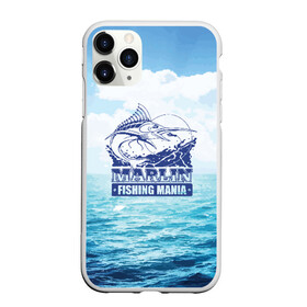 Чехол для iPhone 11 Pro матовый Marlin: в городе Новоалтайск, Силикон | | fin | fishing | fishing line | hook | marlin | ocean | spinner | water | блесна | крючок | леска | марлин | океан | плавник | рыбалка