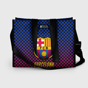 Сумка-шоппер 3D с принтом FC BARCELONA в городе Новоалтайск, 100% полиэстер | застегивается на металлическую кнопку; внутренний карман застегивается на молнию. Стенки укреплены специальным мягким материалом, чтобы защитить содержимое от несильных ударов
 | barcelona | fc barca | барка | барселона