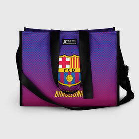 Сумка-шоппер 3D с принтом FC BARCELONA в городе Новоалтайск, 100% полиэстер | застегивается на металлическую кнопку; внутренний карман застегивается на молнию. Стенки укреплены специальным мягким материалом, чтобы защитить содержимое от несильных ударов
 | barcelona | fc barca | барка | барселона