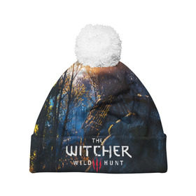 Шапка 3D c помпоном с принтом THE WITCHER 3:WILD HUNT в городе Новоалтайск, 100% полиэстер | универсальный размер, печать по всей поверхности изделия | Тематика изображения на принте: cd projekt red | ciri | game | geralt | geralt of rivia | gwynbleidd | the witcher | the witcher 3: wild hunt | ведьмак | ведьмак 3: дикая охота | геральт | геральт из ривии | цири | цирилла