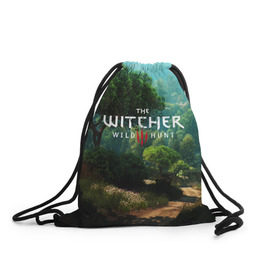 Рюкзак-мешок 3D с принтом THE WITCHER 3:WILD HUNT в городе Новоалтайск, 100% полиэстер | плотность ткани — 200 г/м2, размер — 35 х 45 см; лямки — толстые шнурки, застежка на шнуровке, без карманов и подкладки | cd projekt red | ciri | game | geralt | geralt of rivia | gwynbleidd | the witcher | the witcher 3: wild hunt | ведьмак | ведьмак 3: дикая охота | геральт | геральт из ривии | цири | цирилла
