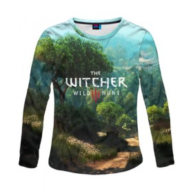 Женский лонгслив 3D с принтом THE WITCHER 3:WILD HUNT в городе Новоалтайск, 100% полиэстер | длинные рукава, круглый вырез горловины, полуприлегающий силуэт | cd projekt red | ciri | game | geralt | geralt of rivia | gwynbleidd | the witcher | the witcher 3: wild hunt | ведьмак | ведьмак 3: дикая охота | геральт | геральт из ривии | цири | цирилла