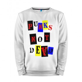 Мужской свитшот хлопок с принтом Punks not dead в городе Новоалтайск, 100% хлопок |  | punks | панки | хой