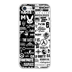Чехол для iPhone 5/5S матовый с принтом ЛОГОТИПЫ ИГР LOGO GAMES в городе Новоалтайск, Силикон | Область печати: задняя сторона чехла, без боковых панелей | borderlands | call of duty | counter strike | cs go | dark souls | devil may cry | dmc | face | fallout | far cry | stalker | tes | the elder scrolls | the last of us | the witcher | warframe | watch dogs | варфрейм | ведьмак | масс эффект |