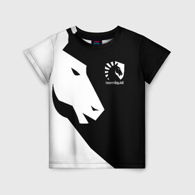 Детская футболка 3D с принтом TEAM LIQUID в городе Новоалтайск, 100% гипоаллергенный полиэфир | прямой крой, круглый вырез горловины, длина до линии бедер, чуть спущенное плечо, ткань немного тянется | dota2 | kuroky | liquid | mind control | miracle | team liquid | w33 | w33haa | виха | гх | дота2 | куроки | куроку | ликвид | майнд контрол | миракл | тим ликвид