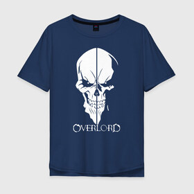 Мужская футболка хлопок Oversize с принтом Overlord в городе Новоалтайск, 100% хлопок | свободный крой, круглый ворот, “спинка” длиннее передней части | overlord | аниме | владыка | момонга | оверлорд | повелитель | череп