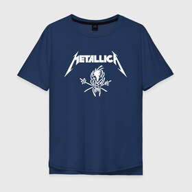 Мужская футболка хлопок Oversize с принтом METALLICA в городе Новоалтайск, 100% хлопок | свободный крой, круглый ворот, “спинка” длиннее передней части | metallica | metallica logo | rock | метал группа | металл | металлика логотип | музыка | рок | трэш метал | хеви метал