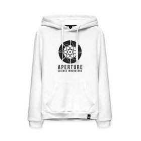 Мужская толстовка с принтом APERTURE lab. в городе Новоалтайск, френч-терри, мягкий теплый начес внутри (100% хлопок) | карман-кенгуру, эластичные манжеты и нижняя кромка, капюшон с подкладом и шнурком | aperture | aperture science innovators | game | portal | portal 2