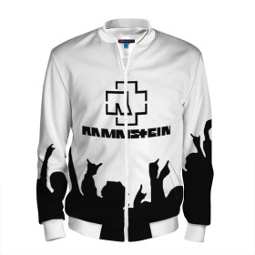 Мужской бомбер 3D с принтом RAMMSTEIN в городе Новоалтайск, 100% полиэстер | застегивается на молнию, по бокам два кармана без застежек, по низу бомбера и на воротнике - эластичная резинка | Тематика изображения на принте: rammstein | рамштайн