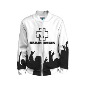 Детский бомбер 3D с принтом RAMMSTEIN в городе Новоалтайск, 100% полиэстер | застегивается на молнию, по бокам два кармана без застежек, мягкие манжеты, по низу бомбера и на воротнике — эластичная резинка | rammstein | рамштайн
