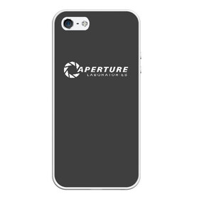 Чехол для iPhone 5/5S матовый с принтом APERTURE lab в городе Новоалтайск, Силикон | Область печати: задняя сторона чехла, без боковых панелей | Тематика изображения на принте: aperture | aperture science innovators | game | portal | portal 2