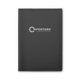 Обложка для автодокументов с принтом APERTURE lab. в городе Новоалтайск, натуральная кожа |  размер 19,9*13 см; внутри 4 больших “конверта” для документов и один маленький отдел — туда идеально встанут права | aperture | aperture science innovators | game | portal | portal 2