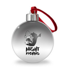 Ёлочный шар с принтом Рыба удильщик в городе Новоалтайск, Пластик | Диаметр: 77 мм | angler | fin | fishing | jaw | lantern | night | rod | tail | teeth | глубина | зубы | ночь | плавник | рыбалка | удильщик | удочка | фонарик | хвост