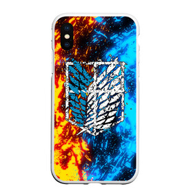 Чехол для iPhone XS Max матовый с принтом АТАКА ТИТАНОВ в городе Новоалтайск, Силикон | Область печати: задняя сторона чехла, без боковых панелей | attack on titan | monsters | атака титанов | монстры | титаны