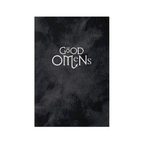 Обложка для паспорта матовая кожа с принтом GOOD OMENS (КРЫЛЬЯ) в городе Новоалтайск, натуральная матовая кожа | размер 19,3 х 13,7 см; прозрачные пластиковые крепления | good omens | благие знамения | терри пратчетт