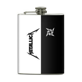 Фляга с принтом METALLICA в городе Новоалтайск, металлический корпус | емкость 0,22 л, размер 125 х 94 мм. Виниловая наклейка запечатывается полностью | Тематика изображения на принте: metallica | metallica logo | rock | метал группа | металл | металлика логотип | музыка | рок | трэш метал | хеви метал