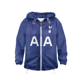 Детская ветровка 3D с принтом Tottenham away 19-20 в городе Новоалтайск, 100% полиэстер | подол и капюшон оформлены резинкой с фиксаторами, по бокам два кармана без застежек, один потайной карман на груди | barclays | champions | england | hotspur | kane | league | tottenham | англия | кейн | лига | тоттенхэм | хотспур | чемпионов | шпоры