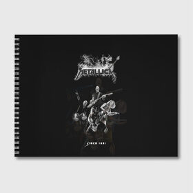 Альбом для рисования с принтом Metallica в городе Новоалтайск, 100% бумага
 | матовая бумага, плотность 200 мг. | Тематика изображения на принте: metalica | metallica | группа | джеймс хэтфилд | кирк хэмметт | ларс ульрих | метал | металика | металлика | миталика | музыка | роберт трухильо | рок | трэш | трэшметал | хард | хеви