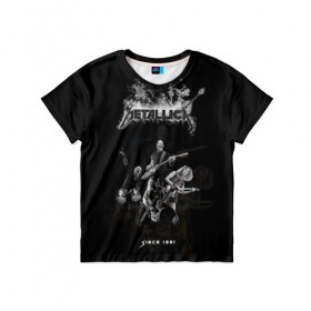 Детская футболка 3D с принтом Metallica в городе Новоалтайск, 100% гипоаллергенный полиэфир | прямой крой, круглый вырез горловины, длина до линии бедер, чуть спущенное плечо, ткань немного тянется | metalica | metallica | группа | джеймс хэтфилд | кирк хэмметт | ларс ульрих | метал | металика | металлика | миталика | музыка | роберт трухильо | рок | трэш | трэшметал | хард | хеви