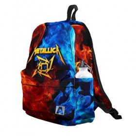 Рюкзак 3D с принтом Metallica в городе Новоалтайск, 100% полиэстер | лямки с регулируемой длиной, сверху петелька, чтобы рюкзак можно было повесить на вешалку. Основное отделение закрывается на молнию, как и внешний карман. Внутри два дополнительных кармана, один из которых закрывается на молнию. По бокам два дополнительных кармашка | Тематика изображения на принте: metalica | metallica | группа | джеймс хэтфилд | кирк хэмметт | ларс ульрих | метал | металика | металлика | миталика | музыка | роберт трухильо | рок | трэш | трэшметал | хард | хеви